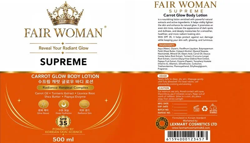 Fair Woman Supreme Carrot Glow Body Lotion
