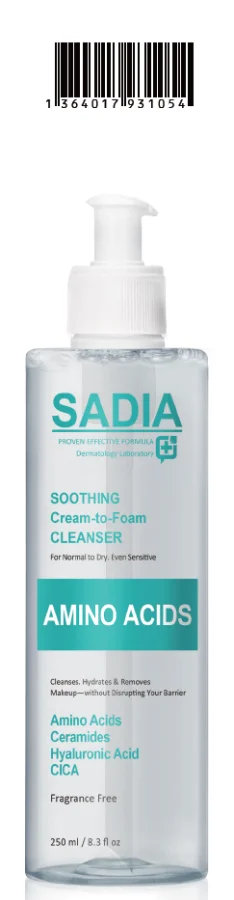 Sadia Amino Acids Soothing Cream-to-Foam Cleanser