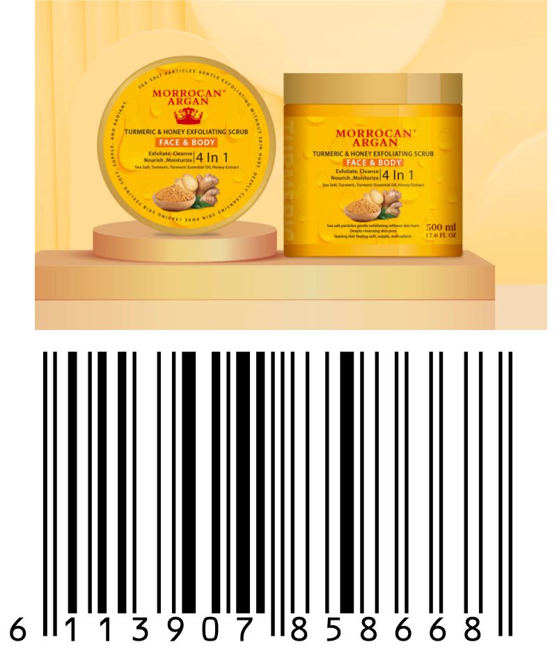 Morrocan Argan Turmeric and Honey Exfoliating Scrub - Product Image
