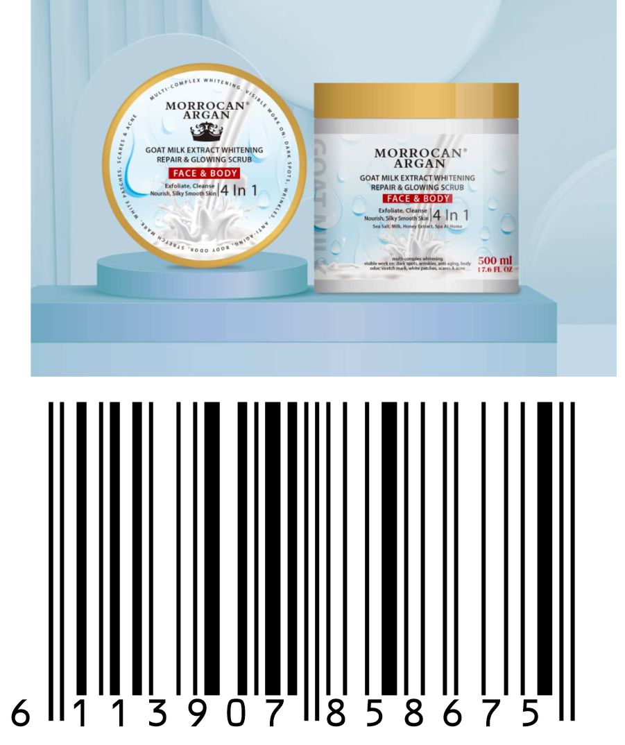 Morrocan Argan Goat Milk Extract Whitening Repair Scrub - Product Image