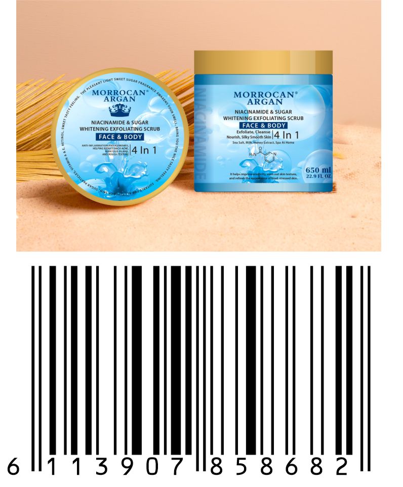 Morrocan Argan Niacinamide and Sugar Whitening Exfoliating Scrub - Product Image